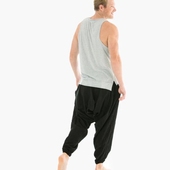 Winter Savannah Harem Pant Unisex Yoga Travel Baggy Cotton Hippie Boho Tapered - Picture 3 of 15